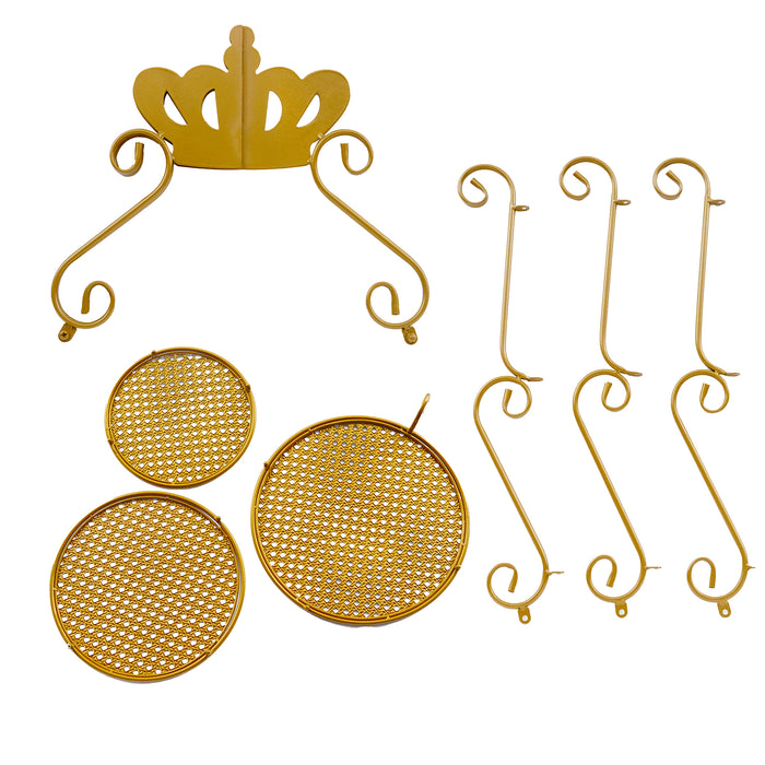 metal, cupcake stand, dessert display stand, tiered cake stand, pedestal dessert stands#color_gold