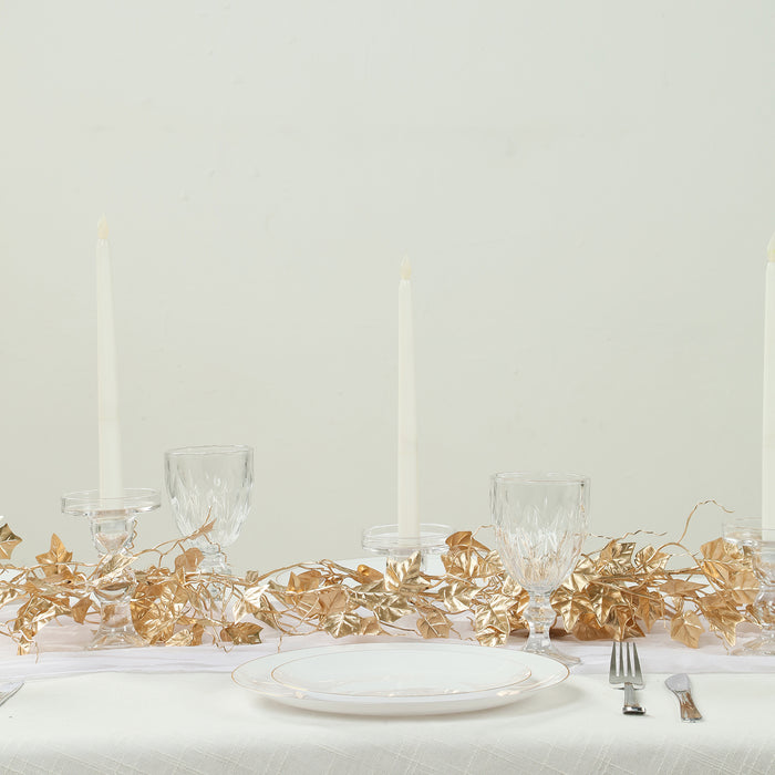 metallic gold garland, artificial garland, leaf garland, hanging garland, gold hanging vine, ivy leaf garland#color_parent