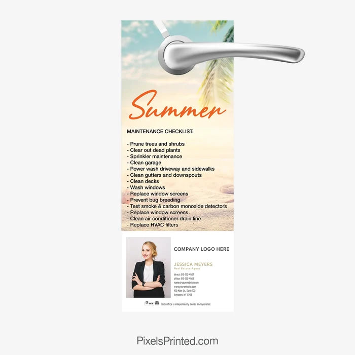 Century 21 real estate summer maintenance tips door hangers