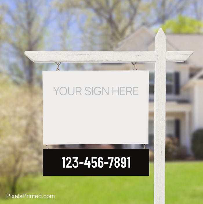 independent real estate phone number sign riders PixelsPrinted