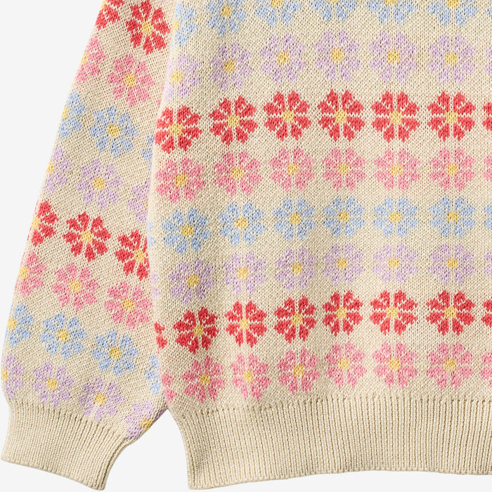 Wheat Main Jacquard Pullover Harlow Pullover 9659 sandshell flowers