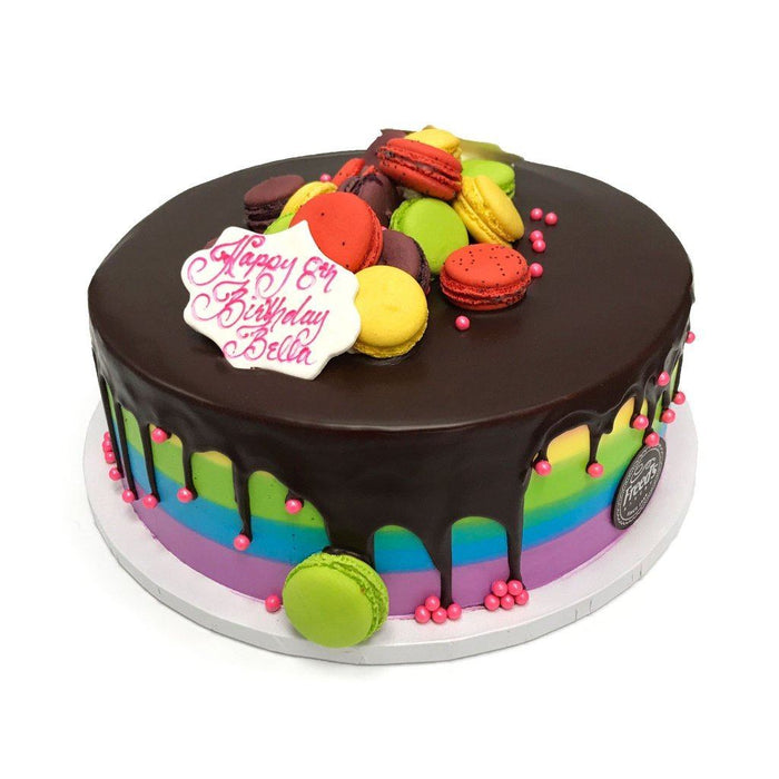 Rainbow Ganache Theme Cake Freed's Bakery