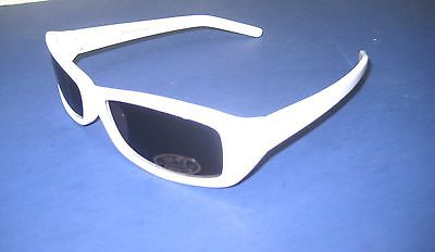 Square Rocker sunglasses white frame dark tinted lenses motorcycle sun glasses