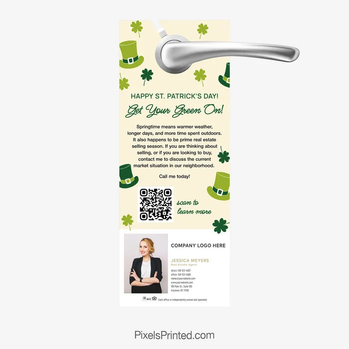 Don't rely on luck to sell your house Century 21 real estate door hanger.