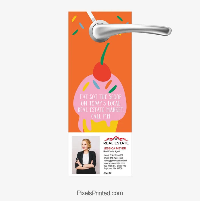 Got the scoop on the real estate marker summer realtor door hangers.