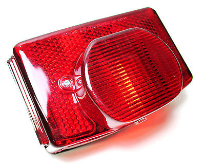 Triumph complete taillight assembly 1973 - 82 OIF T140 tail light lens complete