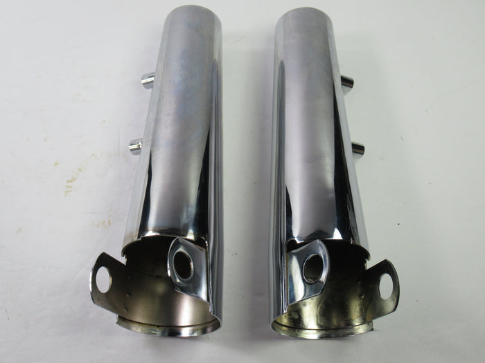 Triumph fork headlight ears shroud 97-4480 97-4481 T140 750 chrome shrouds