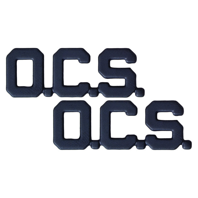 U.S. Army O.C.S. Black Subdued Collar Devices (Pair), Officer
