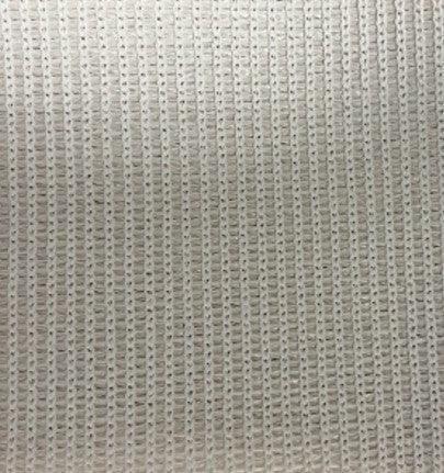 White 10' x 10' 86% super shade mesh tarp displaying knit mesh closeup texture