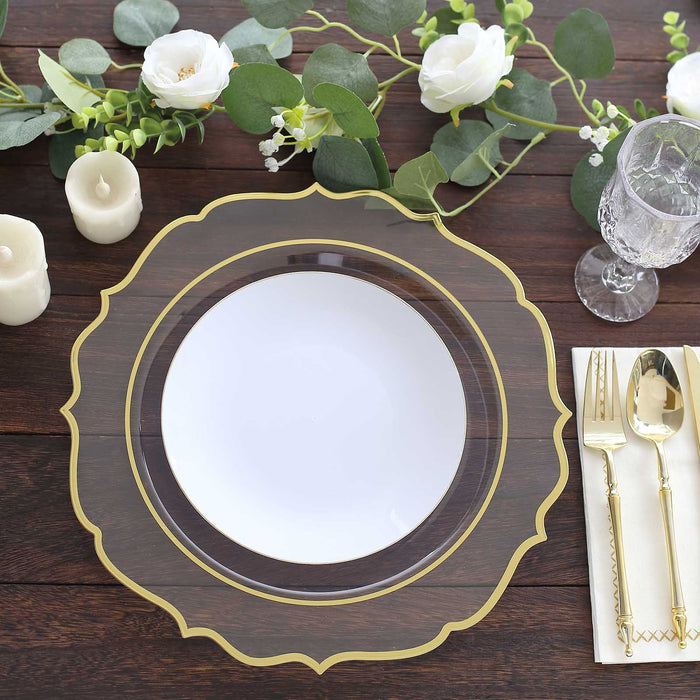 plastic, clear charger plates, dinnerware chargers, decorative chargers, table chargers#color_parent