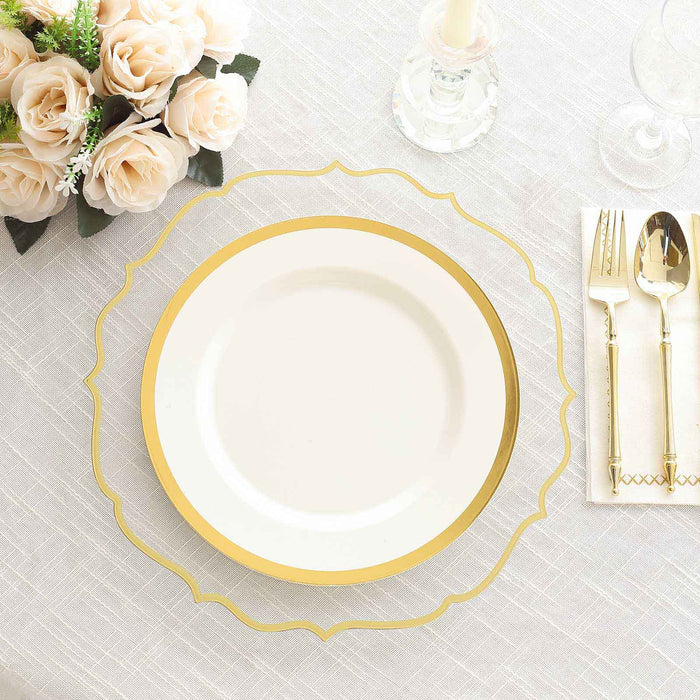 plastic, clear charger plates, dinnerware chargers, decorative chargers, table chargers#color_clear-gold