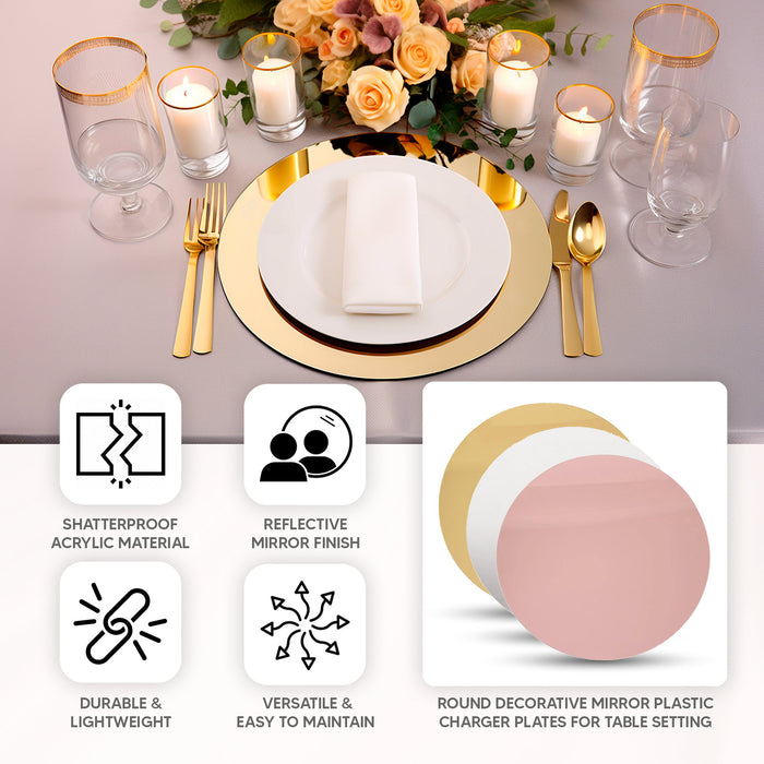 plastic, charger plates, dinnerware chargers, decorative chargers, table chargers#color_parent