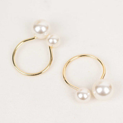 metal, napkin rings, pearl napkin ring, napkin holder rings, table napkin rings#color_white-gold