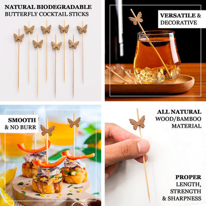 Bamboo Skewers, Party Picks, Cocktail Sticks, Appetizer Picks, Fruit Skewers#color_parent