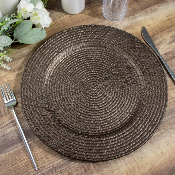 charger plates, round charger plates, plastic charger plates, decorative charger plates, rattan chargers#color_parent