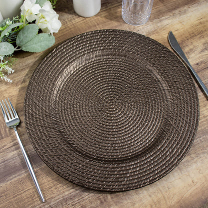 charger plates, round charger plates, plastic charger plates, decorative charger plates, rattan chargers#color_parent