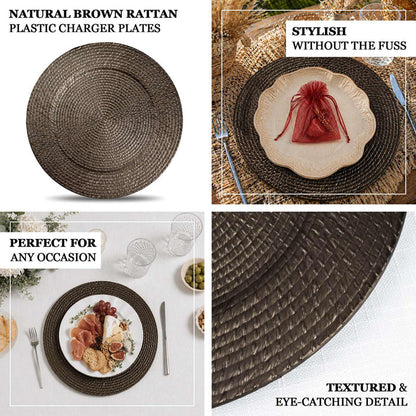 charger plates, round charger plates, plastic charger plates, decorative charger plates, rattan chargers#color_parent