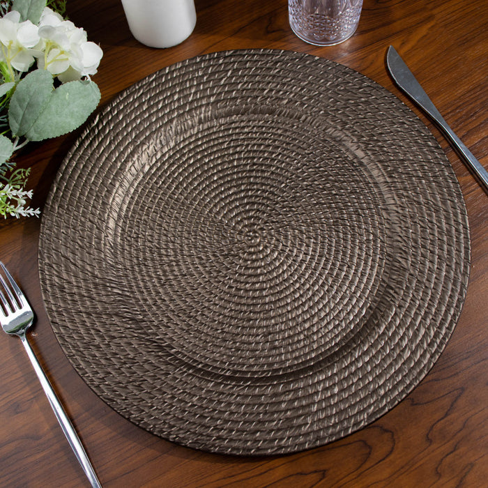 charger plates, round charger plates, plastic charger plates, decorative charger plates, rattan chargers#color_parent