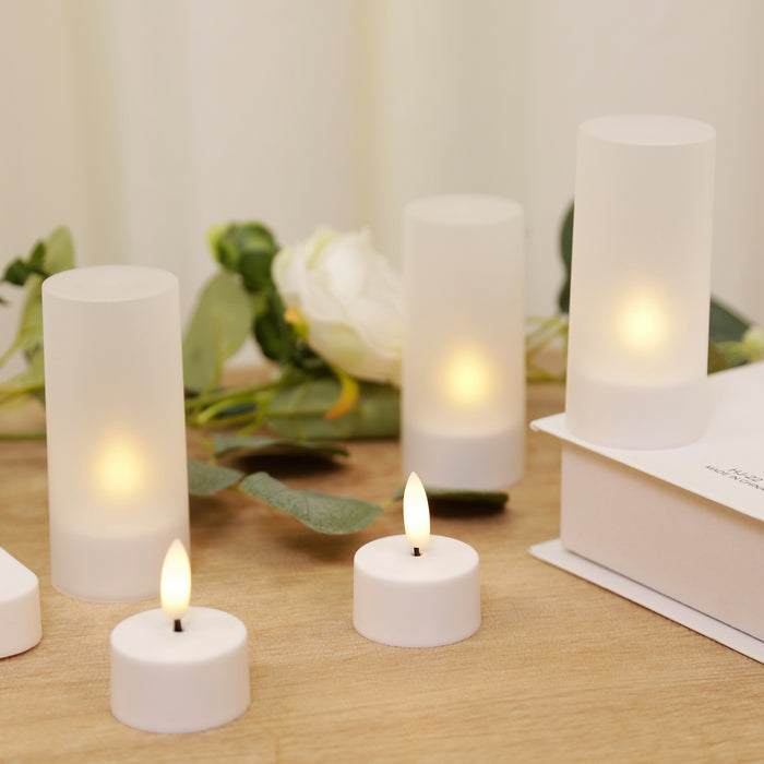 tealight candles,led candles, flameless candles, warm white candles, led tealight candles, flameless tealight candles#color_white