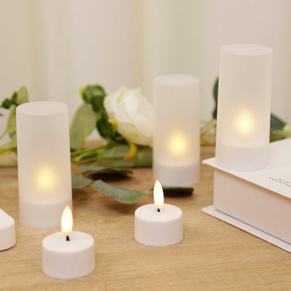 tealight candles,led candles, flameless candles, warm white candles, led tealight candles, flameless tealight candles#color_white