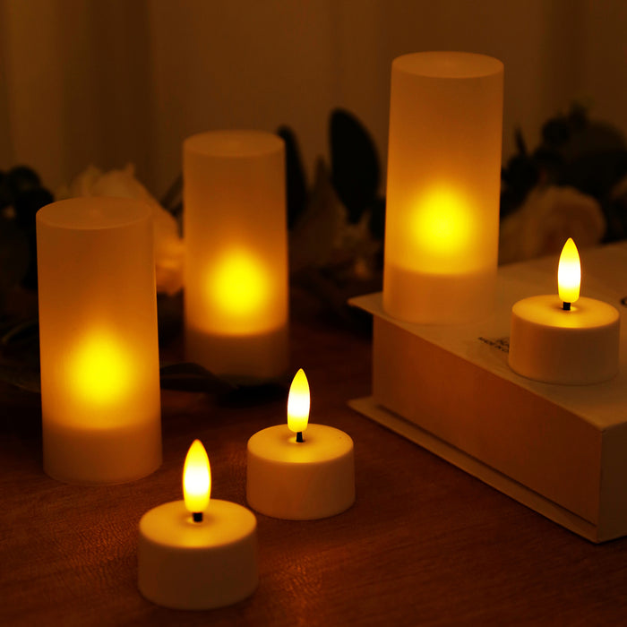 tealight candles,led candles, flameless candles, warm white candles, led tealight candles, flameless tealight candles#color_white