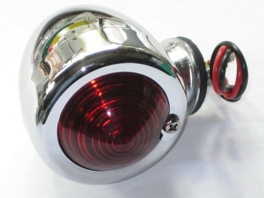 12v Bullet light dual fillament red lens brake light motorcycle