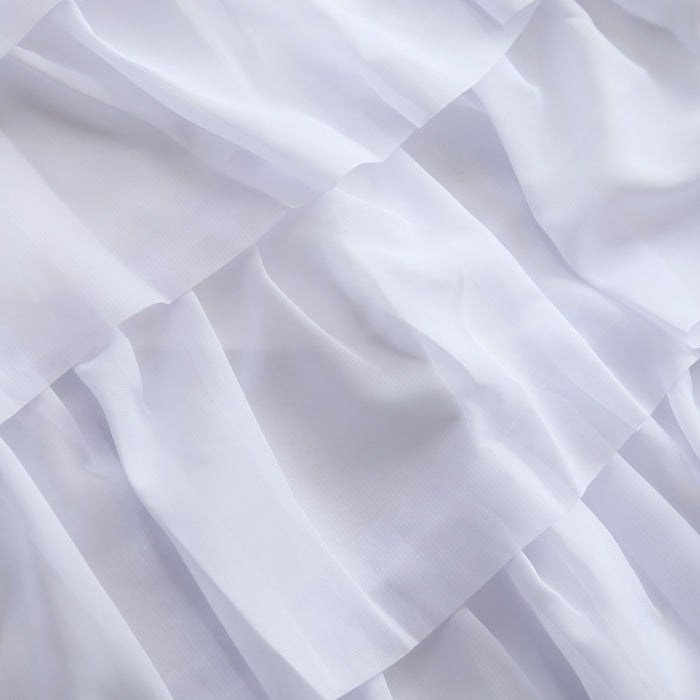 table skirt, tutu table skirt, ruffled table skirt, cloth table skirt, skirt for table#color_white