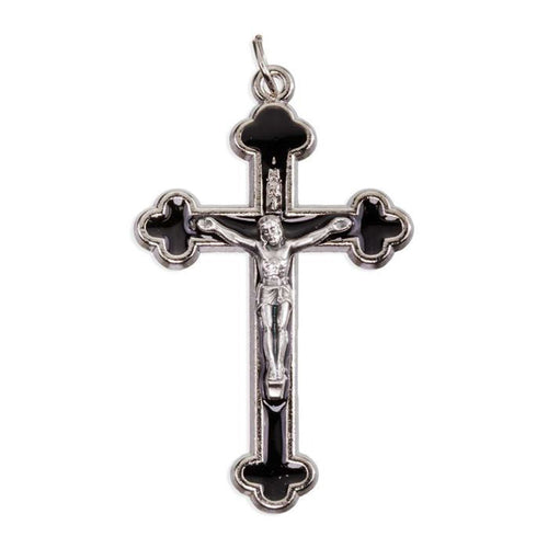 2" Epoxy Inlay Silver Crucifix