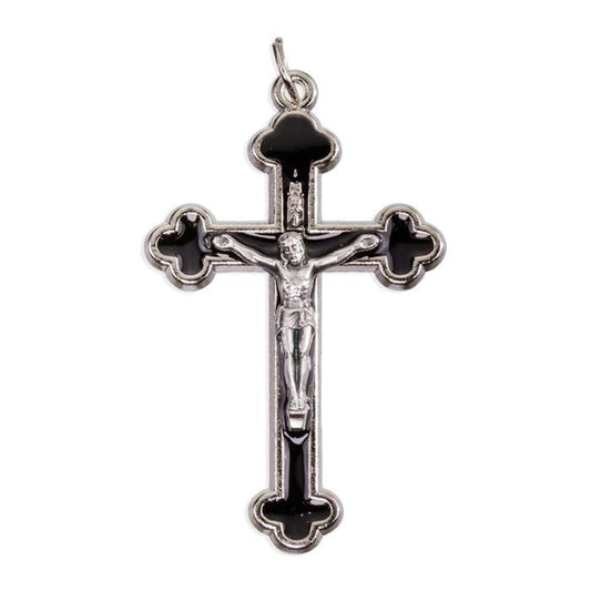 2" Epoxy Inlay Silver Crucifix
