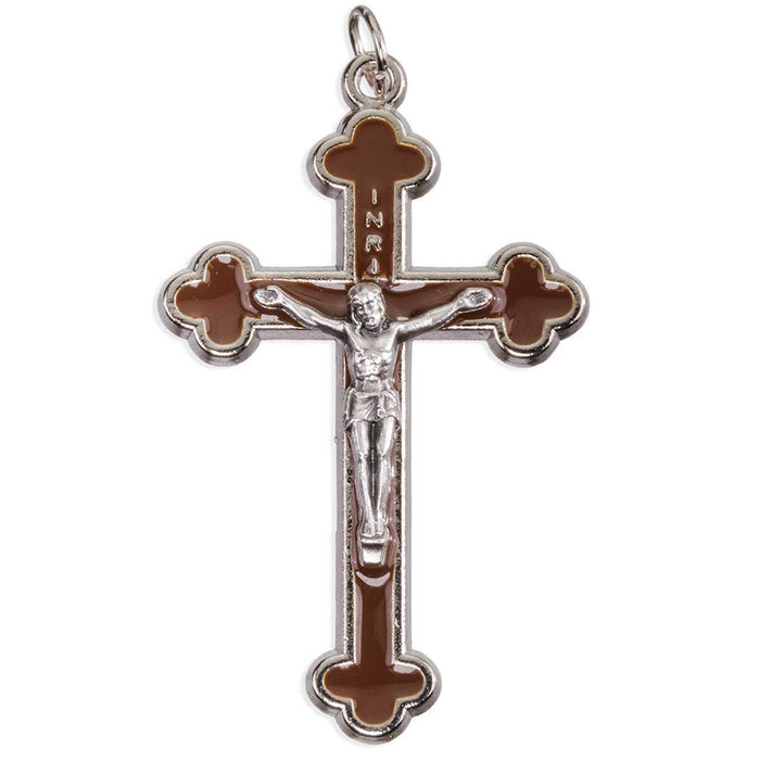 2" Epoxy Inlay Silver Crucifix