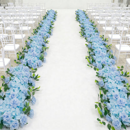floral swag, flower swag, floral swags, flower swags, artificial floral swag, silk floral swag, hanging floral swag, wedding floral swag, floral garland swag#color_light-blue