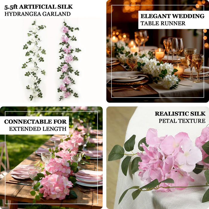 flower garland, hydrangea garland, flower vine, silk garland, artificial garland, artificial flowers#color_parent