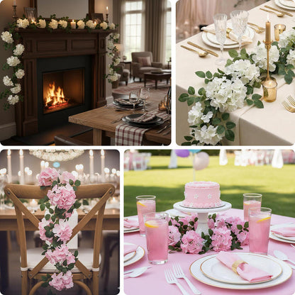flower garland, hydrangea garland, flower vine, silk garland, artificial garland, artificial flowers#color_parent