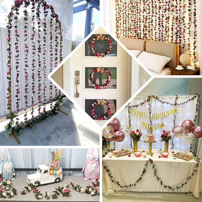 artificial flower garland, rose garland, flower vines, hanging vines, flowers and vines#color_parent