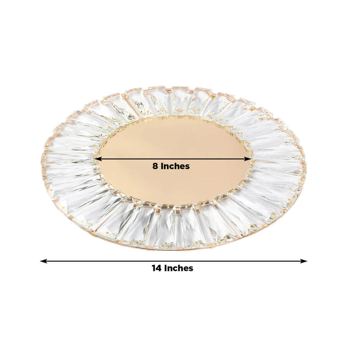 mirror glass charger plates, crystal pendant charger plates, metal charger plates, decorative charger plates, mirrored charger plates, glass charger plates#color_parent