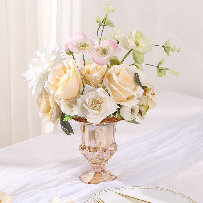 glass flower vases, roman vases, centerpiece vases, pedestal vases, flower urn vase#color_parent