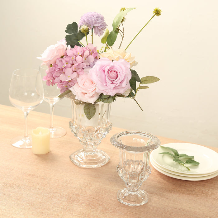 glass flower vases, roman vases, centerpiece vases, pedestal vases, flower urn vase#color_parent