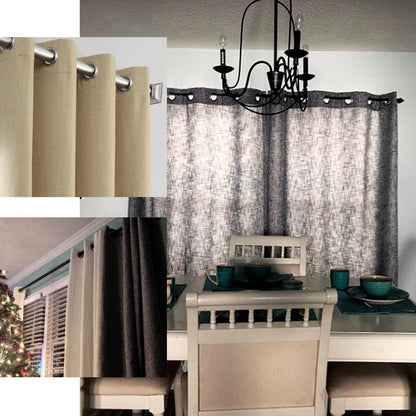 Linen Curtains, Linen Curtain Panels, Semi Sheer Curtains, Faux Linen Curtains, Linen Curtain Panels With Grommets#color_parent