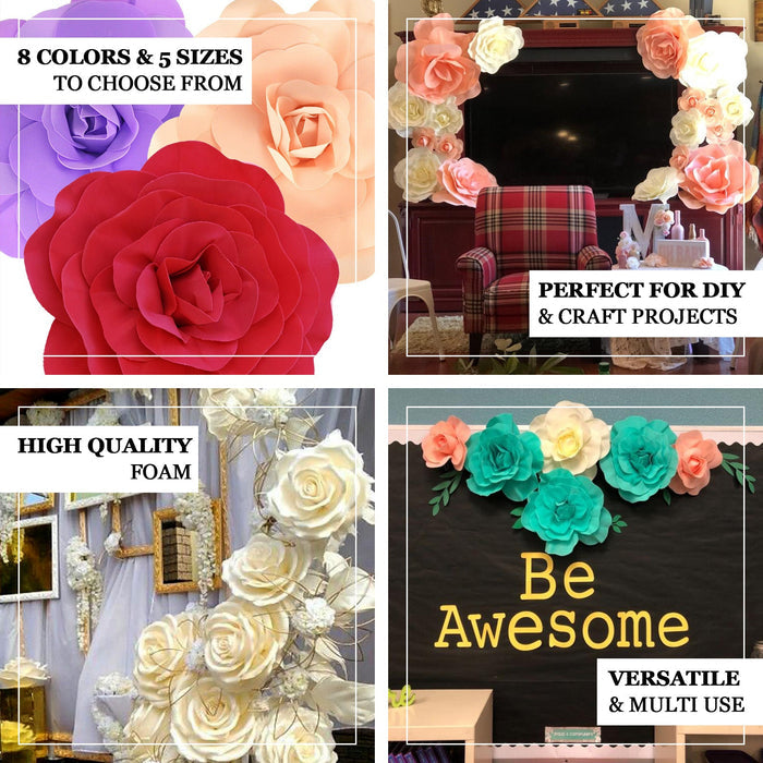 decorative flowers, wall flower decor, large artificial flowers, foam craft flowers, artificial rose flowers#color_parent