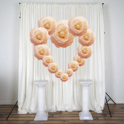 decorative flowers, wall flower decor,  large artificial flowers, foam craft flowers, artificial rose flowers#color_blush