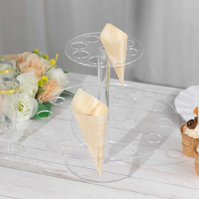 acrylic, ice cream cone stand, ice cream cone holder, waffle cone holders, display stand#color_clear