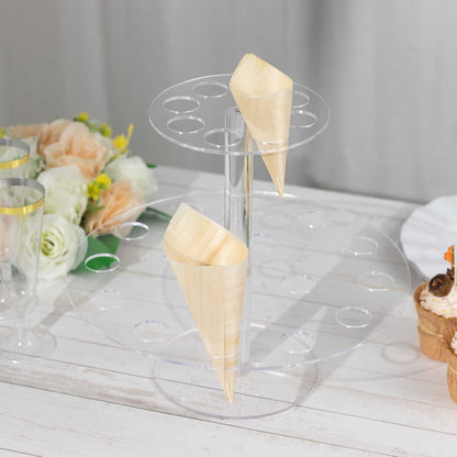 acrylic, ice cream cone stand, ice cream cone holder, waffle cone holders, display stand#color_clear