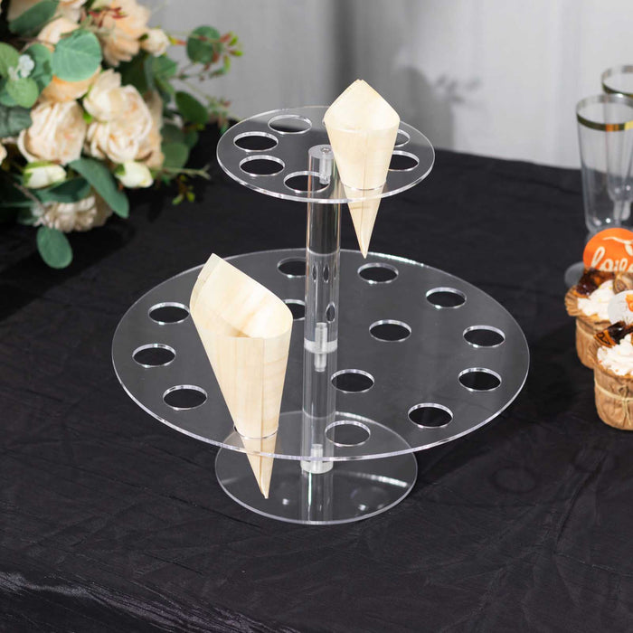 acrylic, ice cream cone stand, ice cream cone holder, waffle cone holders, display stand#color_clear