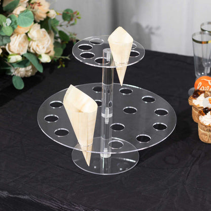 acrylic, ice cream cone stand, ice cream cone holder, waffle cone holders, display stand#color_clear