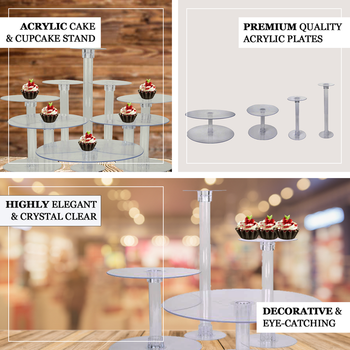 Acrylic Cake Stand, Tiered Cupcake Stand, Dessert Holder, Tiered Dessert Stand, Cupcake Display Stand#size_parent
