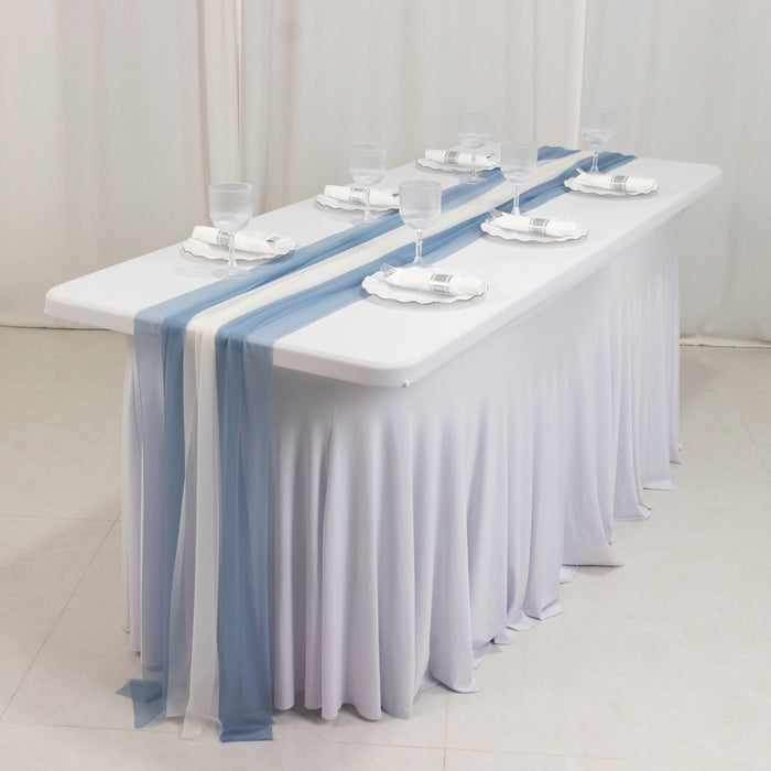 sheer chiffon table runners, table runners, 9ft table drapes, sheer table runners, chiffon runners, runners, table linen#color_parent