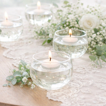 floating candles, candles, wax candle, unscented candles, wax floating candles, white wax candle, floating disc candles#color_white