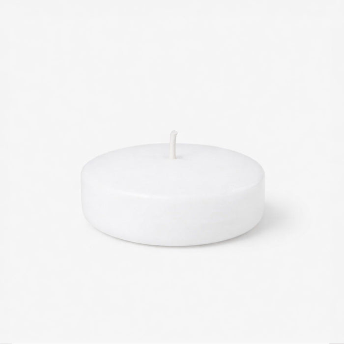 floating candles, candles, wax candle, unscented candles, wax floating candles, white wax candle, floating disc candles#color_white