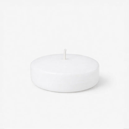 floating candles, candles, wax candle, unscented candles, wax floating candles, white wax candle, floating disc candles#color_white