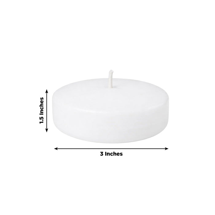 floating candles, candles, wax candle, unscented candles, wax floating candles, white wax candle, floating disc candles#color_white
